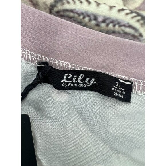 Lily By Firmiana Women Size L Bohemian Multicolor Ruffle Sleeve V-Neck Tunic Top - Picture 3 of 11